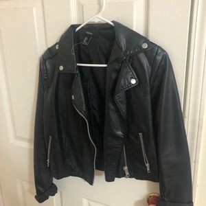Black Leather Moto Jacket